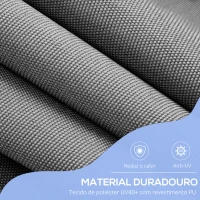 Outsunny Toldo Manual Retrátil Ajustável 300x170x200-290 cm com Manivela Proteção Solar UV40+ para Varanda Jardim Cinza(m-6)