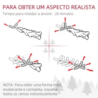 HOMCOM Árvore de Natal 150 cm Árvore de Natal Artificial com 354 Ramos e Suporte de Metal para Interior Verde(m-7)