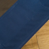 PawHut Cama para Animais de Estimação Cama Elevada para Cães Gatos com Tecido Transpirável para Dormir Exterior Jardim Terraço 76x61x18cm Azul(m-9)