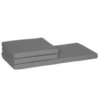 Outsunny Outdoor Seat Cushion Pads for Rattan Furniture, 3 PCs Garden Furniture Cushions, Dark Grey(m-11)