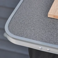 Outsunny Armário de cozinha de acampamento dobrável com para vento 3 prateleiras Bolsa de armazenamento bancada de 65x58x93 cm para piqueniques de acampamento Tecido Oxford Preto(m-8)