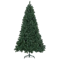 HOMCOM Árvore de Natal Artificial 210 cm com 1064 Ramos de Arame de Memória e Base Recolhível Árvore de Natal Verde(m-11)