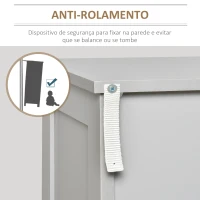 HOMCOM Armário de Sala de Estar com 2 Portas e Prateleiras Interiores Ajustáveis Móvel Auxiliar de Armazenamento Multiuso para Casa de Banho Cozinha Sala de Jantar 60x30x80cm Cinza(m-6)