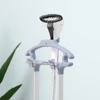 HOMCOM Ferro de Engomar Vertical Depósito 2L 1950W e Temperatura Ajustável em 11 Níveis 24x35x47,5-122,5 cm Roxo e Branco(m-8)