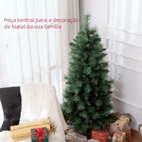 HOMCOM Árvore de Natal 150 cm Árvore de Natal Artificial com 354 Ramos e Suporte de Metal para Interior Verde(m-4)