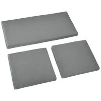 Outsunny Outdoor Seat Cushion Pads for Rattan Furniture, 3 PCs Garden Furniture Cushions, Dark Grey(m-1)