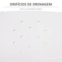 Banquinho de Duche Cadeira Banho 8 Posições Altura Regulável com Tampões de Borracha(m-7)