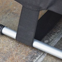 Outsunny Armário de cozinha de acampamento dobrável com para vento 3 prateleiras Bolsa de armazenamento bancada de 65x58x93 cm para piqueniques de acampamento Tecido Oxford Preto(m-9)