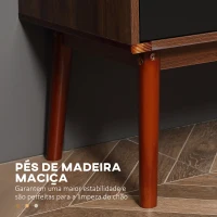 HOMCOM Suporte de TV para TV de 50 "com 2 gavetas e compartimento aberto Estilo Moderno 122x39x46 cm Marrom(m-4)