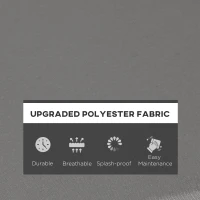 Outsunny Outdoor Seat Cushion Pads for Rattan Furniture, 3 PCs Garden Furniture Cushions, Dark Grey(m-5)