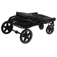 PawHut Hundewagen Hundebuggy bis 30kg faltbar verstellbares Vordach Aufbewahrungskorb 112 cm x 65 cm x 100 cm, Grau(m-12)