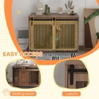 Pawhut Casuta Multifunctionala pentru Caini Mari – Usa Culisanta & Culcus(m-6)