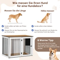 PawHut Hundebox, Hundekäfig, 1 Tür, für kleine und mittelgroße Hunde(m-3)