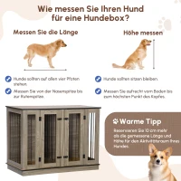 PawHut Hundekäfig im modernen Design, Hundebox, inkl. herausnehmbarer Trennwand, verriegelbar, Braun + Schwarz(m-3)