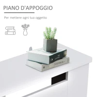 HOMCOM Copritermosifone Moderno a Griglia in MDF per Casa e Ufficio, 78x82x19 cm, Bianco(m-5)
