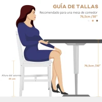 HOMCOM Juego de 4 Sillas de Comedor Silla de Cocina con Respaldo de Listones Marco de Madera de Pino 41x46,5x85,5 cm Blanco(m-7)