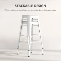 HOMCOM Set 2 Taburete de Bucătărie cu Spătar Detașabil și Reazem pentru Picioare, 44x49x116 cm, Roșu(m-6)