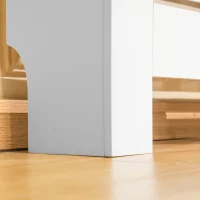 HOMCOM Mobile Copricalorifero Larghezza Regolabile e Mensola Superiore in MDF e Legno, 140-202x19x82.5cm, Bianco(m-9)