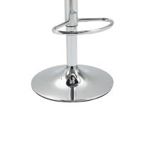 Set of 2 Adjustable Kitchen Bar Stools with Back and Footrest, 360° Swivel Velvet Bar Chairs with Silver Legs, 54x46x97 cm, Gray(m-10)