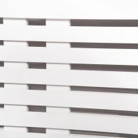 HOMCOM Mobile Copricalorifero Larghezza Regolabile e Mensola Superiore in MDF e Legno, 140-202x19x82.5cm, Bianco(m-8)