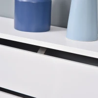 HOMCOM Copritermosifone in Legno Bianco per Caloriferi e Radiatori, con Struttura a Doghe e Ripiano, 112 x 19 x 81cm(m-9)