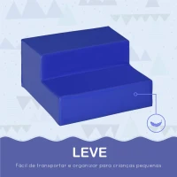 HOMCOM Conjunto de 4 Blocos de Psicomotricidade para Crianças Blocos de Construção Brinquedo de Aprendizagem Multicor(m-7)