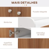 HOMCOM Sapateira com 2 Portas Prateleiras Interiores e 4 Prateleiras Exteriores com Altura Ajustável 83x30x90 cm Madeira(m-6)