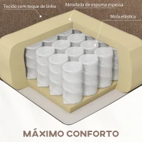HOMCOM Poltrona Relax Reclinável até 155° Poltrona Reclinável Manual para Pessoas com Altura Inferior 195 cm 67x87x98 cm Marrom(m-5)