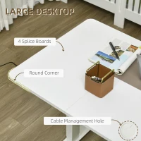 Vinsetto 72-116cm Adjustable Electric Standing Desk, with LED Display - White(m-6)