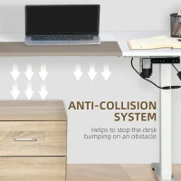 Vinsetto 72-116cm Adjustable Electric Standing Desk, with LED Display - White(m-8)