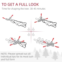 HOMCOM 6ft Snow-Covered Unlit Artificial Christmas Tree(m-7)