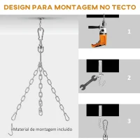 SPORTNOW Saco de Boxe sem Recheio com Luvas de Boxe Gancho e Protetores para Palmas Munhecas Tornozelos Amarelo(m-7)