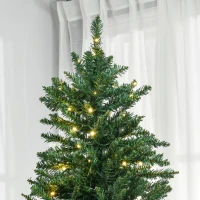 HOMCOM Choinka z 700 ciepłymi białymi LEDami, 2154 Gałązki, Ognioodporna, Plastik/Metal, 210 x 142 cm, Zielona(m-9)