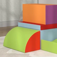 HOMCOM 7 Piece Soft Soft Play Set for Toddlers 1-3 Years, Blue(m-9)