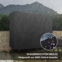 Outsunny Regał na Drewno na Opał, 0,33 m³, z Torbą i Ochronną Pokrywą, Metalowy, do 150 kg, 120 x 36 x 99 cm, Czarny(m-4)