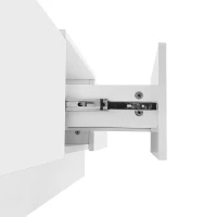 Modern Coffee Table with 2 Drawers and Large Storage Space, High Gloss Finish, Ideal for Living Rooms, 100x55x35 cm, White(m-11)