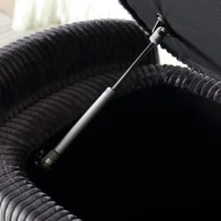 Moderner eleganter Aufbewahrungshocker, hocker aus gestreiftem Samt, angenehmes Sitzgefühl, geeignet für Wohnzimmer, Eingangsbereich, Dunkelgrau(m-7)