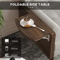 HOMCOM Canapea Extensibila de 1 Persoana cu Rafturi Laterale Pliabile, Canapea 3 Locuri cu Spatar Rabatabil(m-7)