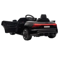 HOMCOM Kinderauto, Elektroauto, Audi-lizenziert, mit Sicherheitsgurt, Fernbedienung, Licht, schwarz, 103 x 58 x 41cm(m-12)