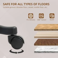 HOMCOM Faux Leather Office Chair - Brown(m-6)