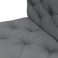 Outsunny Sitzkussen Stoelkussen Zitkussen, met knoopstiksels, 120 x 80 x 12 cm, Grijs(m-9)