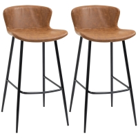 Juego De 4 Taburetes Altos De Cocina Con Asiento De Ratán Y Patas De Acero – Estilo Moderno Y Cómodo