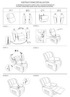 Fauteuil de Relaxation Inclinable Manuel en Similicuir avec Repose-pieds Intégré et Poche Latérale, 80x90x100 cm, Noir(m-11)