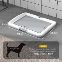 PawHut Dog Toilet Tray for Training Dogs, Dog Litter Tray for Indoor, Outdoor, 63 x 49 x 6cm(m-3)