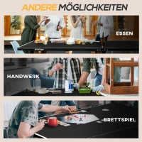 SPORTNOW Stół do Tenisa Stołowego, Składany, 8 Kółek, Rama Malowana Proszkowo, MDF, 274 x 152,5 x 76 cm, Czarny(m-7)