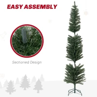 HOMCOM 7ft Artificial Bare Pencil Christmas Tree - Green(m-6)