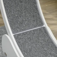 PawHut 39.4" Wooden Cat Running Wheel with Brake, White(m-9)