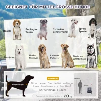 PawHut Hundeanhänger Fahrradanhänger bis 20kg klappbar mit Universalkupplung Reflektoren Flagge lagerbar Stahl+Polyster Grau+Schwarz 130 x 73 x 90cm(m-4)