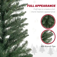 HOMCOM 7ft Artificial Bare Pencil Christmas Tree - Green(m-5)