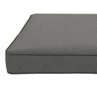 Outsunny 4-Piece Seat Cushions Pillow Replacement, Patio Chair Cushions Set with Ties for Indoor Outdoor, Charcoal Grey(m-9)
